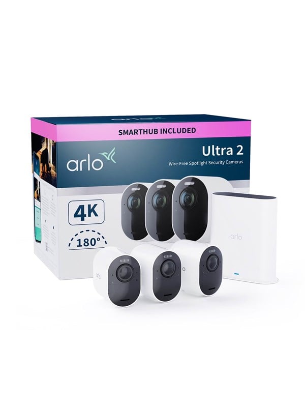 Arlo Ultra 2 4K UHD Wire-Free Turvallisuus Kamera System - 3 Cameras
