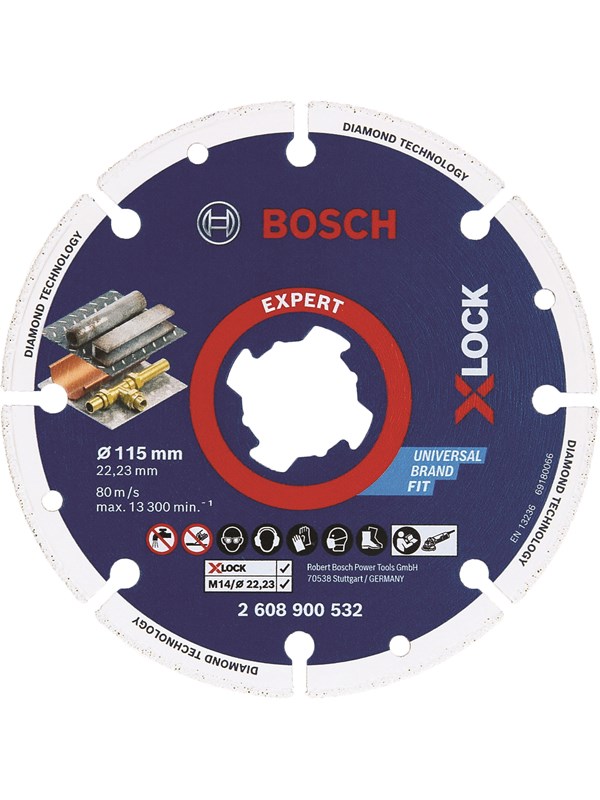 Bosch X-LOCK-timantti-metallilaikka 115x22,23 mm