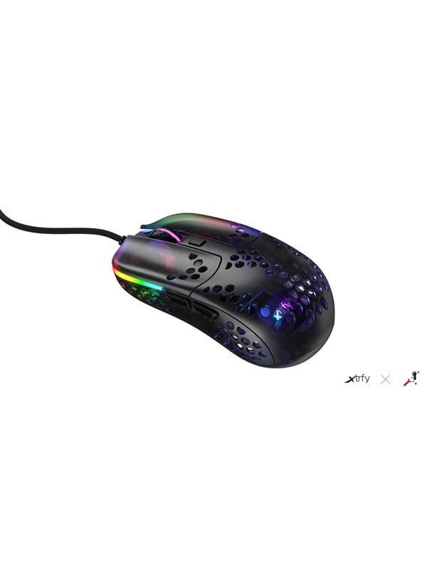 Xtrfy MZ1 - Zy's Rail - Pelihiiri - Optinen - 6 painiketta - Musta RGB-valolla