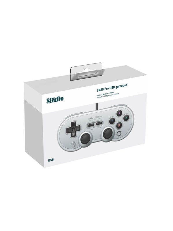 8BitDo SN30 Pro USB Gamepad Harmaa Edition - Wired Controller - Nintendo Switch