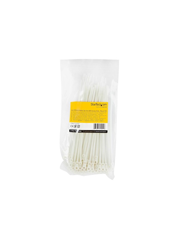 StarTech.com Kaapelisiteet kiinnitysreiällä 4mm 100 kpl.