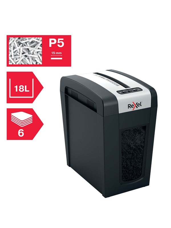 Rexel Secure SlimLine MC6 paperisilppuri, P5