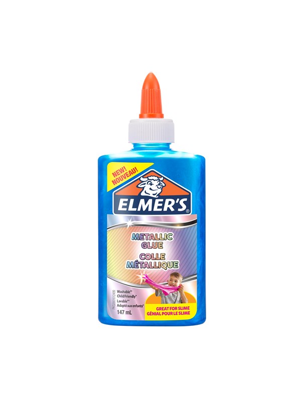 Elmer's metallinhohtoinen PVA-liima | Sopii hyvin liman valmistukseen | Pestävä | Sininen | 147 ml | 1 kpl