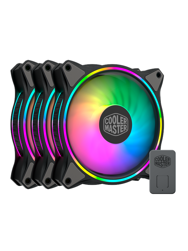 Cooler Master MasterFan MF120 HALO 3in1 - Kotelotuuletin - 120mm - Musta RGB LED valolla - 30 dBA