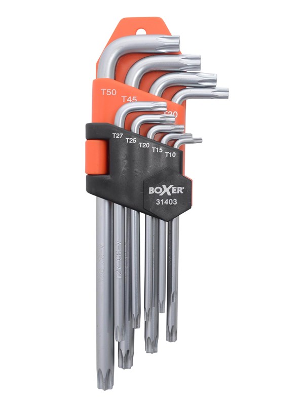 Boxer Torx-avainsarja, 9 osaa, CrV-terästä