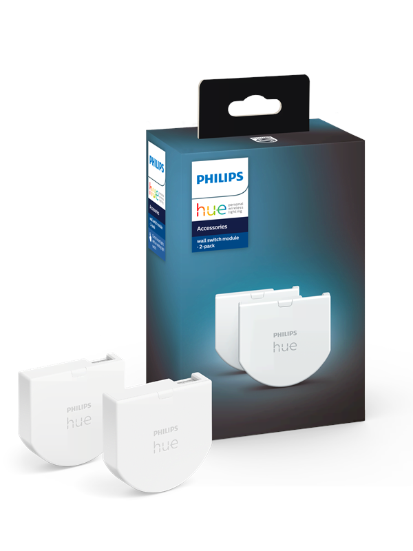 Philips Hue seinäkytkinmoduuli, 2 kpl - langaton älyvalojen ohjaus nykyisillä kytkimillä, paristokäyttöinen, Zigbee