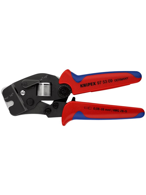 KNIPEX Automaattisesti säätyvät puristuspihdit pääteholkeille, etusisäänviennillä