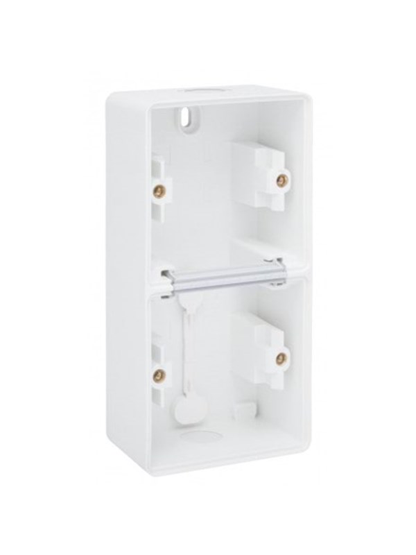 Niko-Servodan Splashproof double vertical surface-mounting box with two single flexible inputs for mounting two functions Valkoinen
