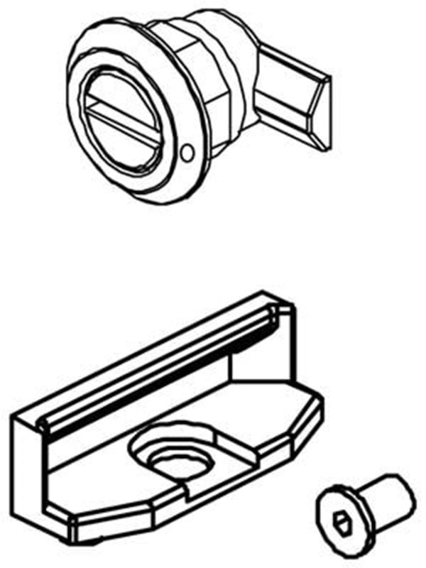 Cubic Napsautusruuvi tiivisteellä, pieni kokonaisuus.