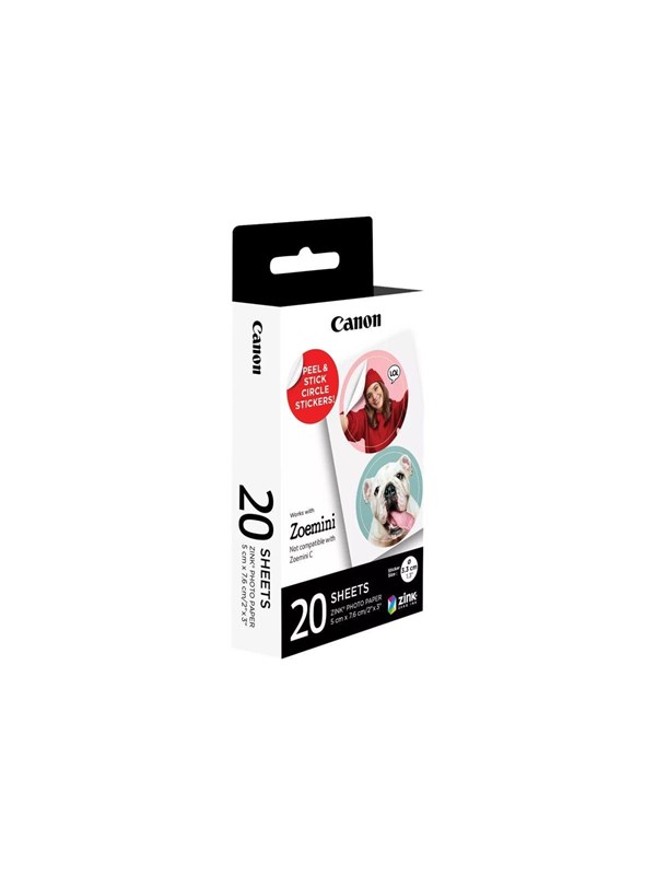 Canon Zink Paper Circle -tarra Zoemini-kameraan - 20 arkkia