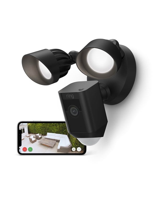 Ring Floodlight Cam Wired Plus - Musta
