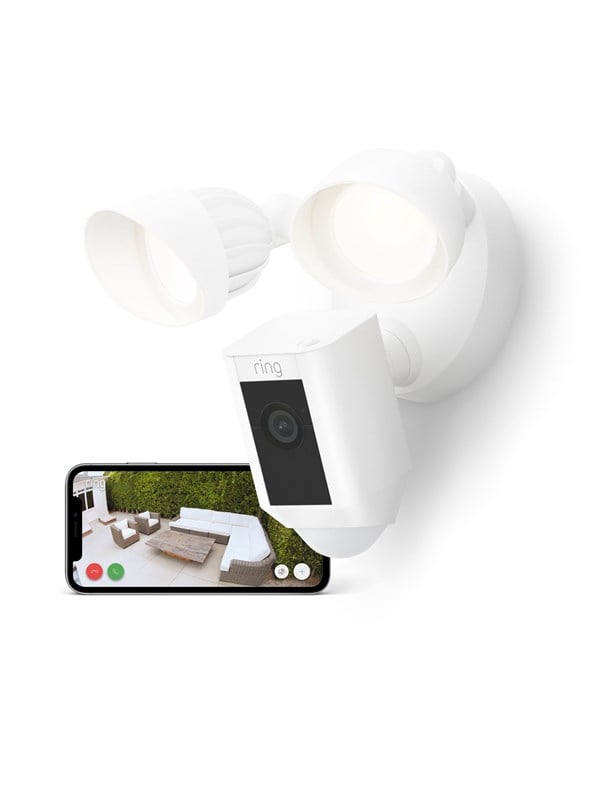 Ring Floodlight Cam Wired Plus - Valkoinen