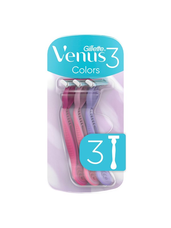 Gillette-Venus Gillette Venus 3 Colors Höylät x4