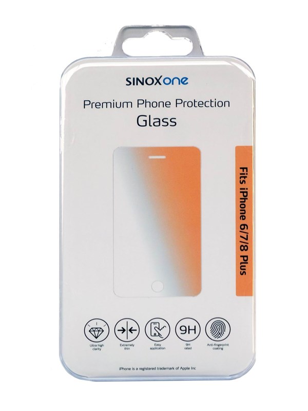 Sinox Protection Glass iPhone 6+/7+/8+
