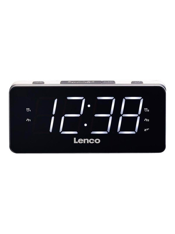 Lenco CR-18 - clock radio - FM - Valkoinen