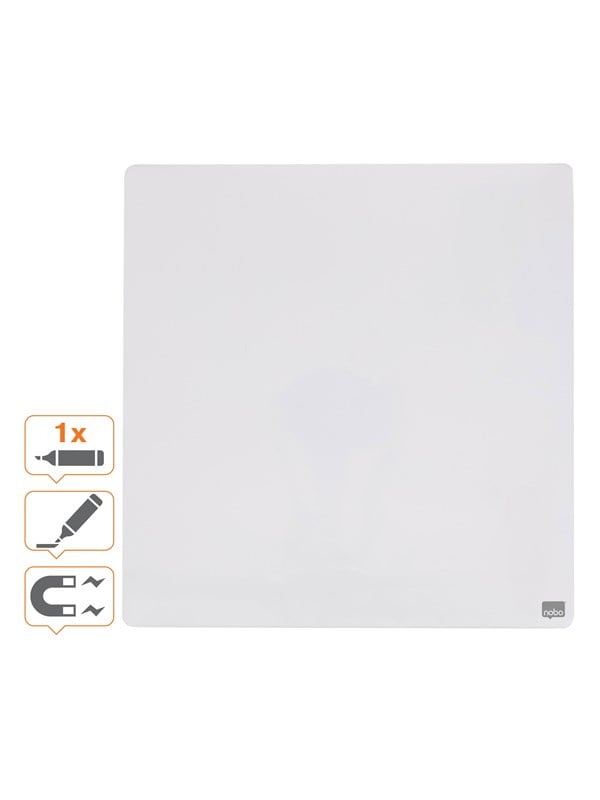 Nobo Home magneettinen värillinen valkotaulu 36x36cm Valkoinen