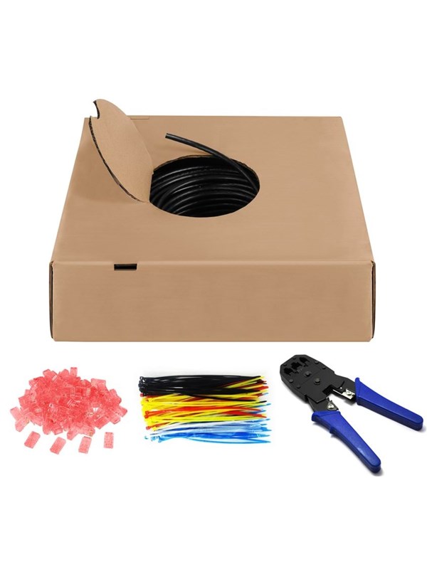 Pro CAT 6 Outdoor network cable set U/UTP black 305 - Musta - 305m