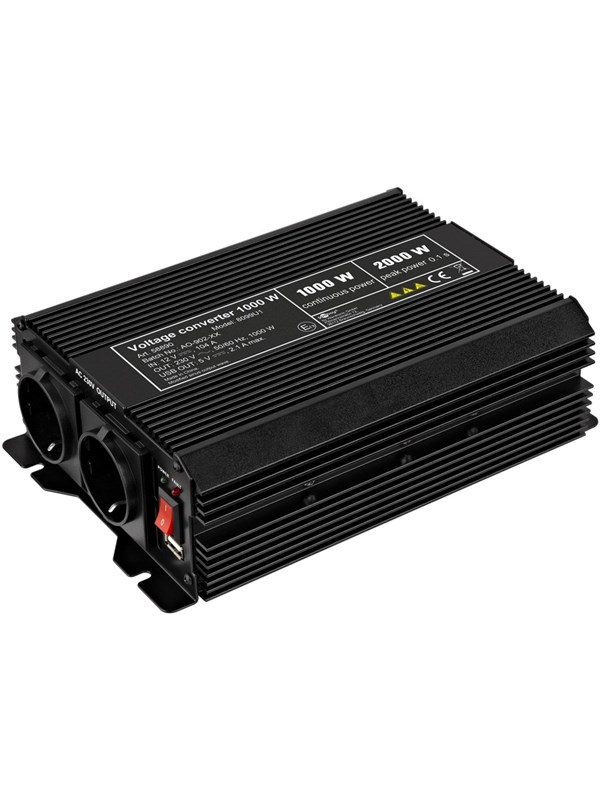 Pro Jännite converter 1.000 W Musta - converts 12 V D