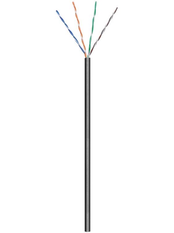 Pro CAT 6 outdoor network cable U/UTP Musta 100 m - Musta - 100m