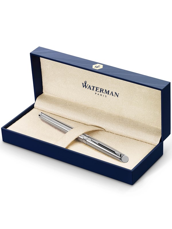 Waterman Hémisphère Rollerball Pen | Stainless Steel with Chrome Trim | Fine Point | Black Ink | Gift Box