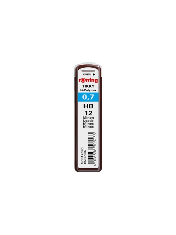 Rotring Lead Refills | 0.7 mm | HB hardness | 12 leads