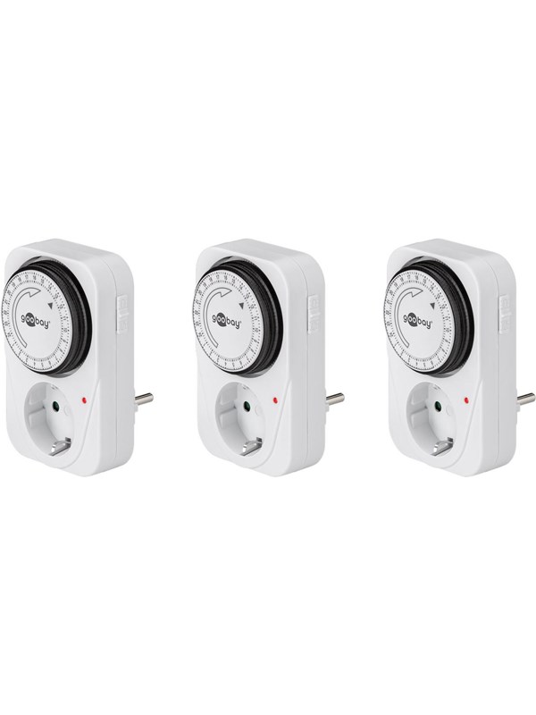 Pro 3 pcs Mechanical timer Valkoinen