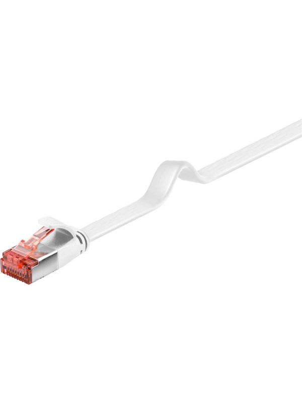 Pro CAT 6 flat patch cable U/FTP Valkoinen - Valkoinen - 20m