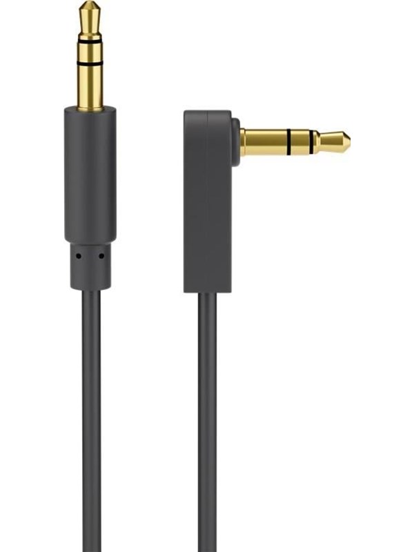 Pro AUX-audioliitäntäkaapeli 3,5 mm stereona 3-nastainen ohut CU-kulmaliitin