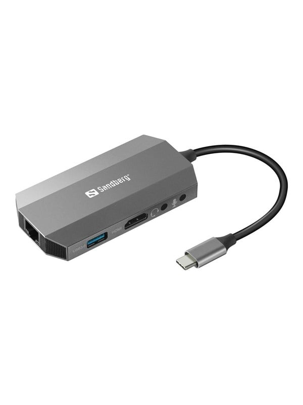 Sandberg USB-C 6-in1 Matka Dock - docking station - USB-C - HDMI - GigE