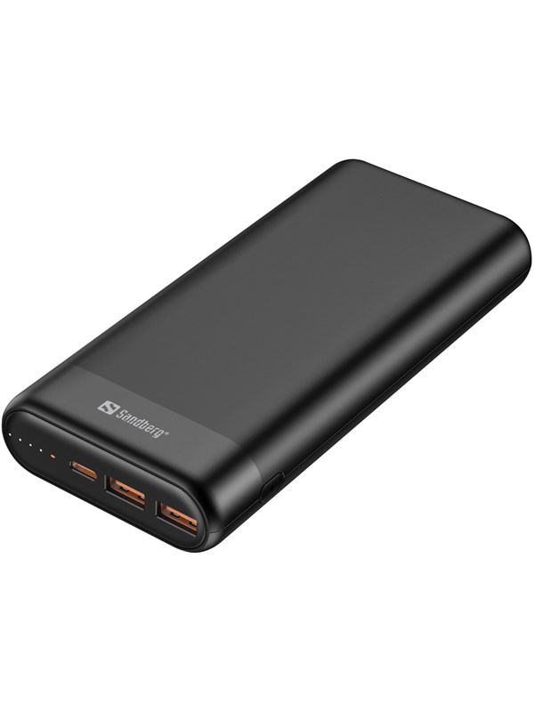 Sandberg Powerbank 20000 PD65W+2xQC3.0 -laturi - 20000 mAh