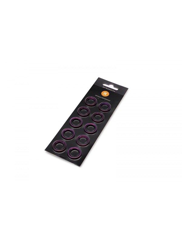 EK Water Blocks EK-Quantum Torque Väri Ring 10-Pack STC 12/16 - Purppura