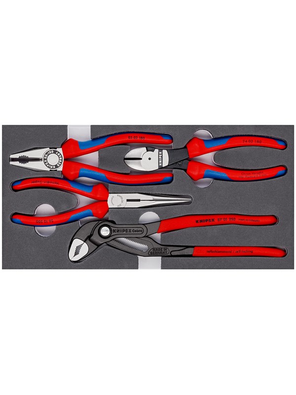 KNIPEX Pihtisarjat, vaahtomuoviin upotettuna