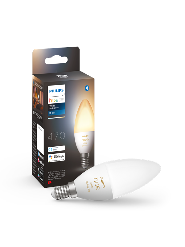 Philips Hue White Ambiance E14 B39 Kynttilälamppu - 1-pack