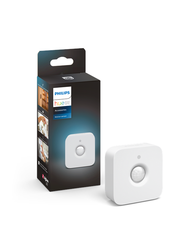 Philips Hue liiketunnistin - älykäs liiketunnistin sisäkäyttöön, paristokäyttöinen, Zigbee, säädettävä herkkyys, päivänvalosensori, aikataulut ja rutiinit, ohjaus sovelluksessa