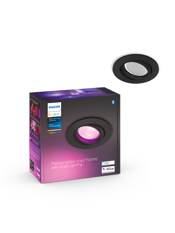 Philips Hue Centura Recessed Kohdevalaisin Pyöreä - Musta