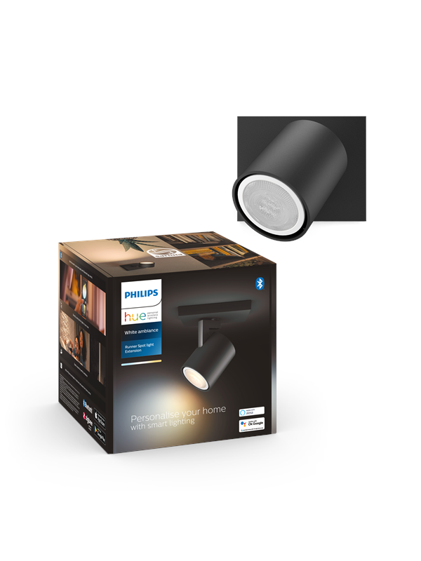 Philips Hue Runner Single Spotlight - Musta