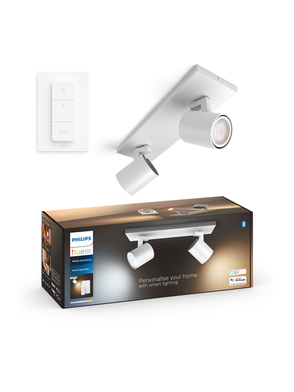 Philips Hue Runner Double Kohdevalaisin - Valkoinen - Dimmer Switch