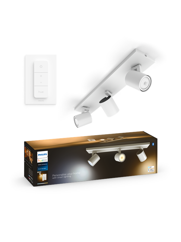 Philips Hue Runner Tripple Kohdevalaisin - Valkoinen - Dimmer Switch
