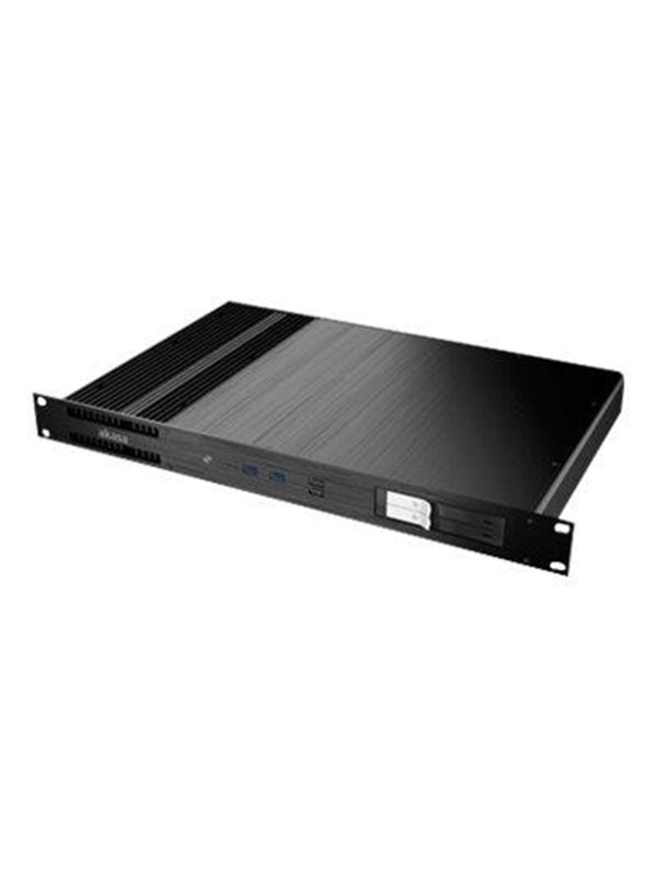 Akasa Galileo TU1 - USFF - 1U - Ohut mini ITX - Kotelot - Ultra small form factor - Musta