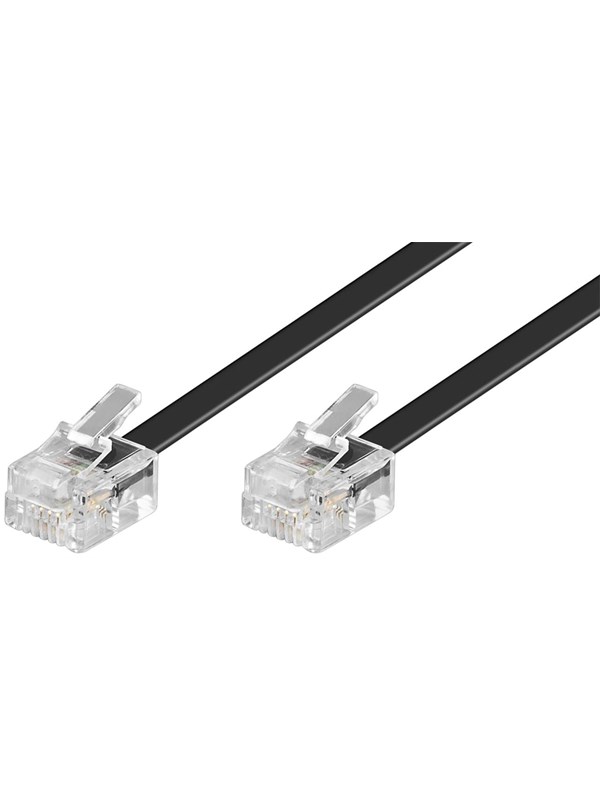 Pro Modular telephone cable - Musta - 15m