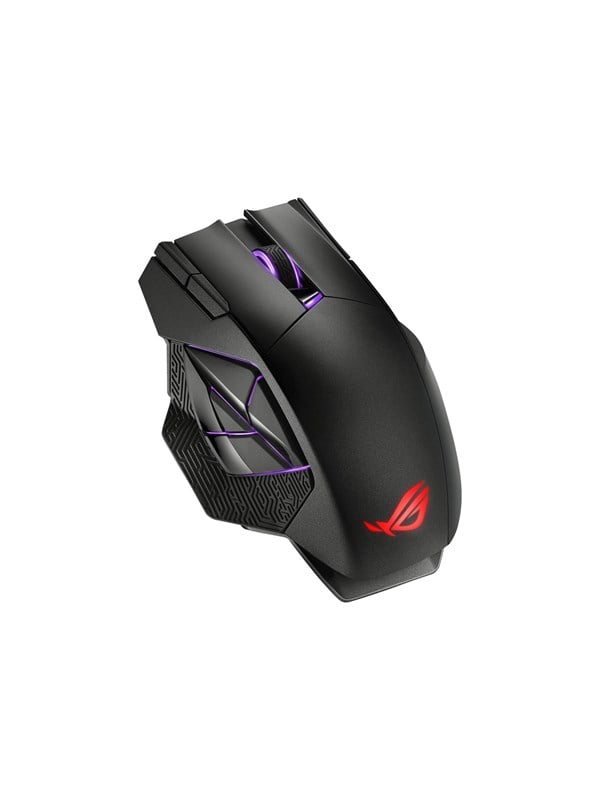ASUS ROG Spatha X - Pelihiiri - Optinen - 12 painiketta - Musta RGB-valolla