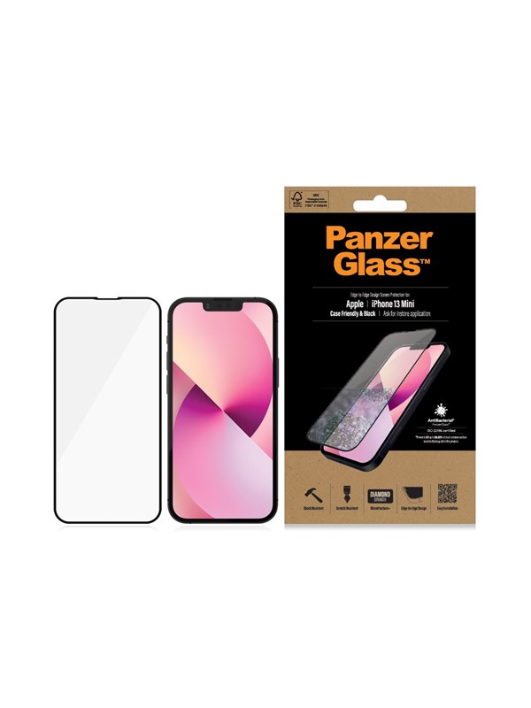 PanzerGlass Näytönsuoja Apple iPhone 13 Mini -puhelimelle | Reunasta reunaan