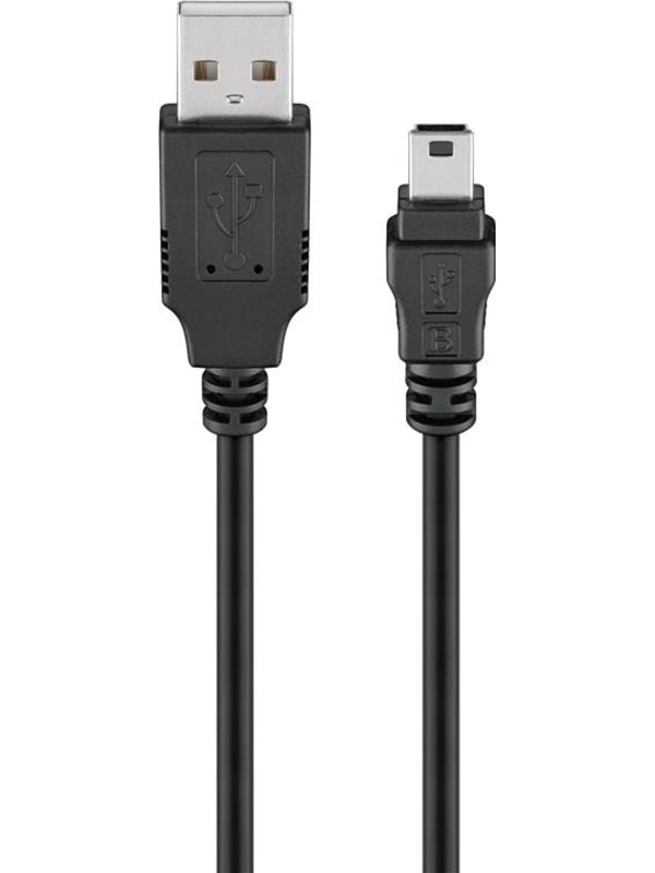 Pro Mini USB sync and charging cable Musta