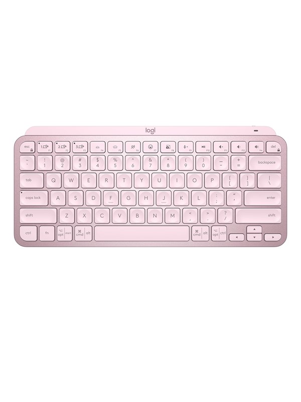 Logitech MX Keys Mini Minimalist Wireless Illuminated Näppäimistö - Rose - ND - Näppäimistö - Pohjoismainen - Vaaleanpunainen