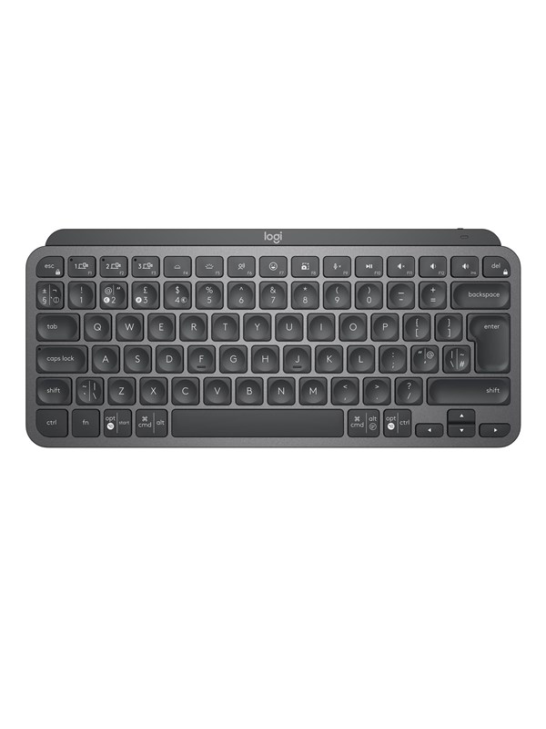 Logitech MX Keys Mini Minimalist Wireless Illuminated Näppäimistö - Graphite - US - Näppäimistö - US International - Musta