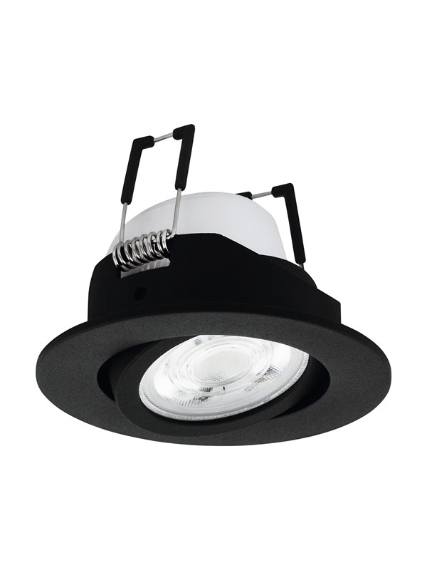 EGLO SALICETO-Z upotettu spotti Ø88 mm, RGB+TW 5W, musta