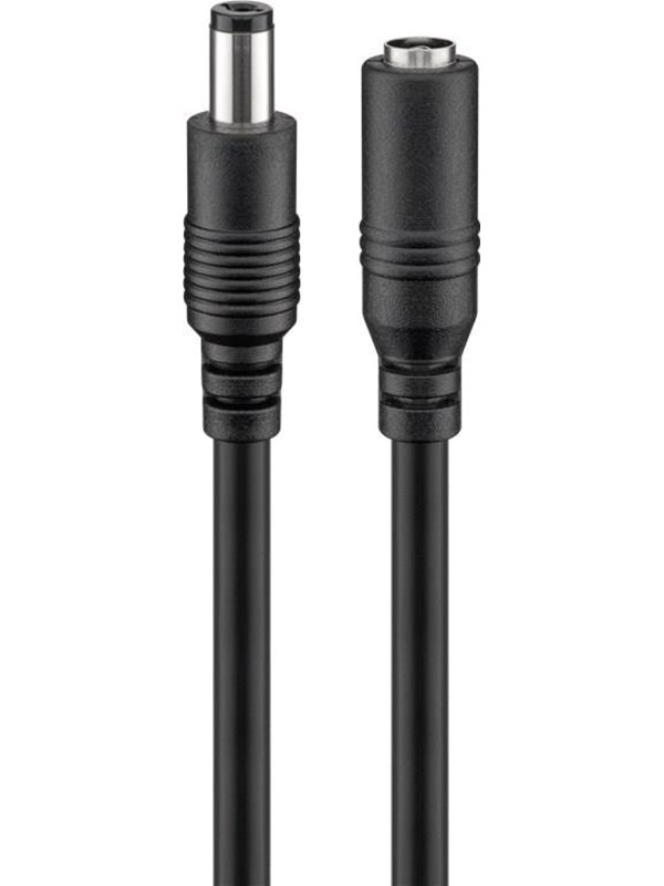 Pro 2.1 mm DC extension cable Musta