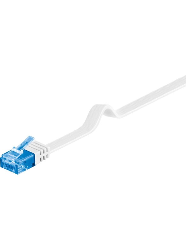 Pro CAT 6A flat-patch cable U/UTP Valkoinen - Valkoinen - 5m