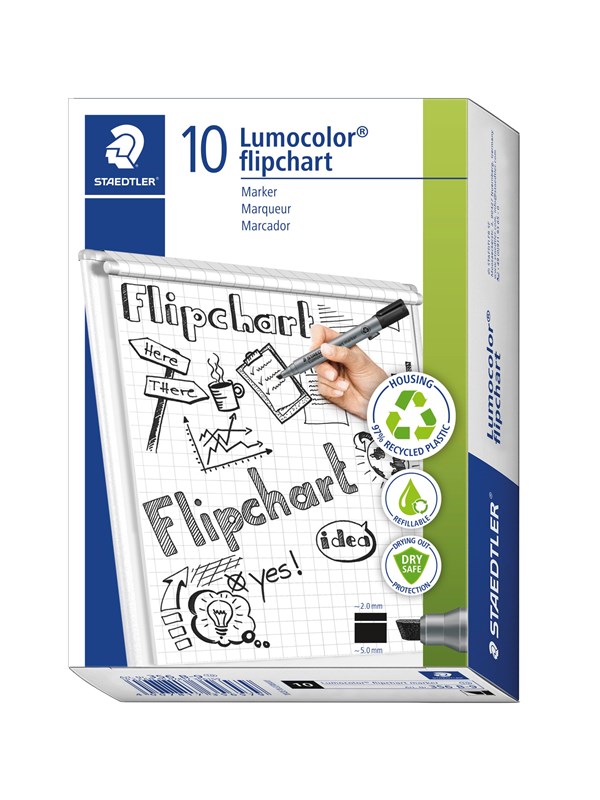 Staedtler Flipchart marker Lumocolor.10 pcs Black