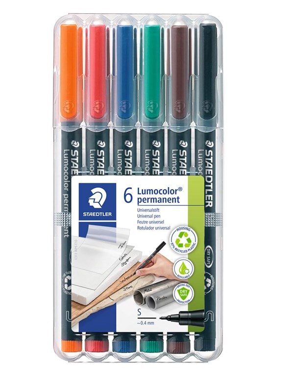 Staedtler Yleiskynä Lumocolor perm S 6 kpl